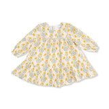 Angel Dear Winter Dandelions Ladder Trim Dress and Ribbed Leggings