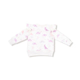 Angel Dear Soft Dinos- French Terry Purple Ruffle Sweatshirt and Jogger Pant