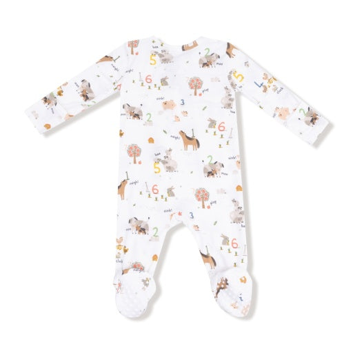 Angel Dear Farm Sounds 2-Way Zipper Footie