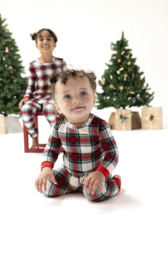 Holiday Plaid L/S Loungewear Set by Angel Dear