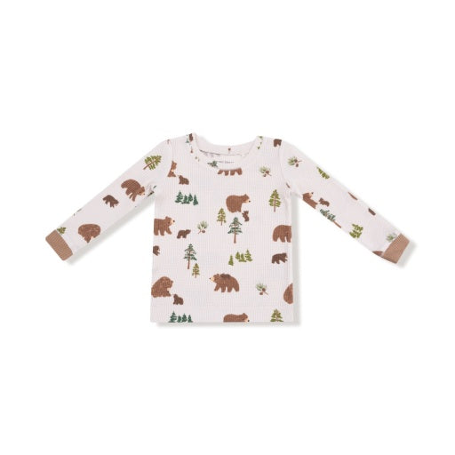 Angel Dear Sweet Brown Bears Long Sleeve Loungewear Set