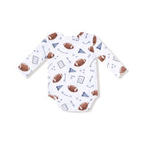 Angel Dear Touchdown Time Navy Lap Shoulder Bodysuit