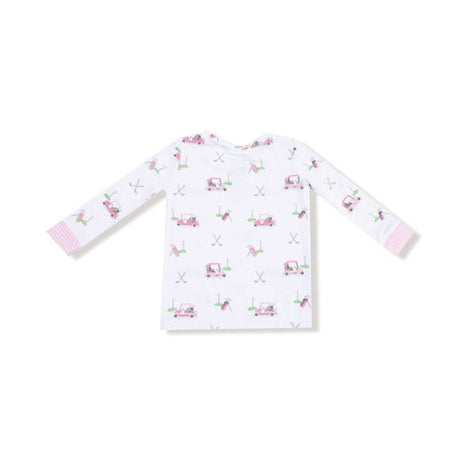 Baby Golf Carts Pink L/S Loungewear Set by Angel Dear