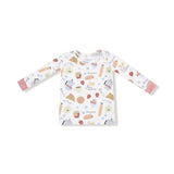 Angel Dear Bonjour Breakfast Long Sleeve Loungewear Set
