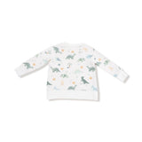 Angel Dear Soft Dinos French Terry- Green Raglan Sweatshirt + Jogger Set