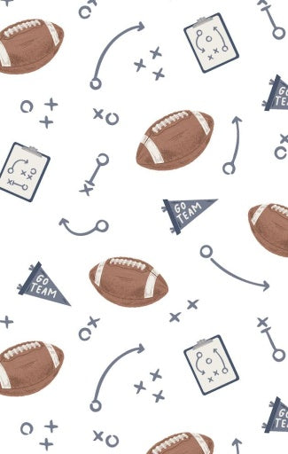 Angel Dear Touchdown Time Navy 2-Way Zipper Footie