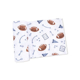 Angel Dear Touchdown Time Navy Swaddle Blanket