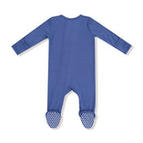 Angel Dear Basics Gray Blue 2-Way Zipper Footie