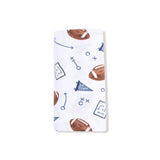 Angel Dear Touchdown Time Navy Swaddle Blanket
