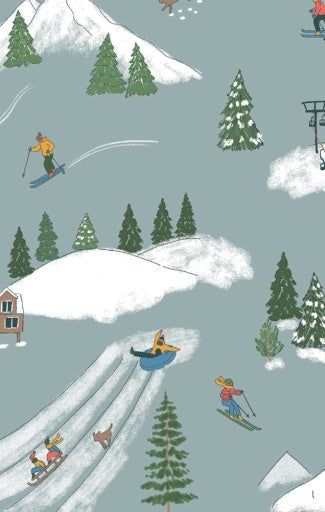 Winter Fun Skiers Long Sleeve Loungewear Set by Angel Dear