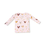 Collector Chickens Pink L/S Loungewear Set by Angel Dear
