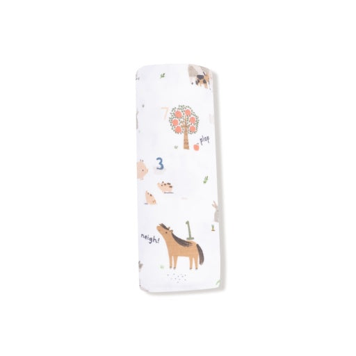 Angel Dear Farm Sounds Swaddle Blanket