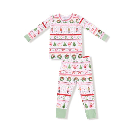Sugar Plum Fairy Nutcracker Fair Isle Pink L/S Loungewear Set by Angel Dear