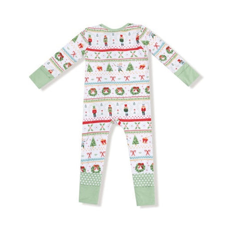 Angel Dear Nutcracker Fair Isle  2-Way Zipper Romper