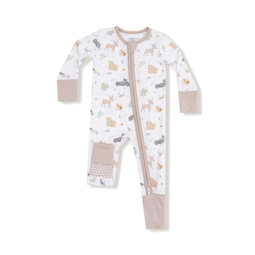 Angel Dear Woodland Babies 2-Way Zipper Romper