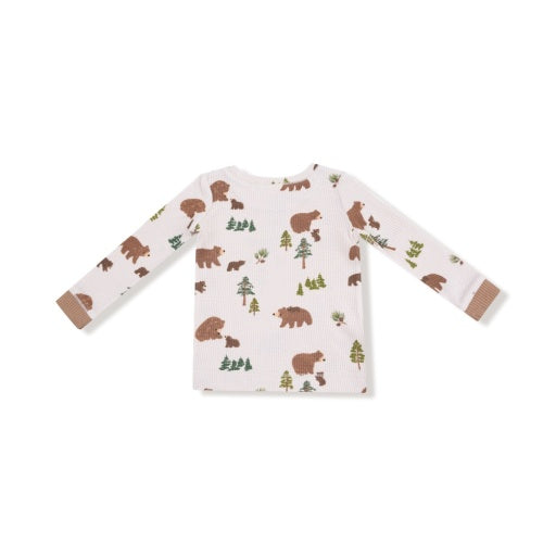 Angel Dear Sweet Brown Bears Long Sleeve Loungewear Set