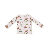 Angel Dear Sweet Brown Bears Long Sleeve Loungewear Set
