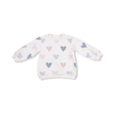 Angel Dear Hearts -French Terry Puffy Long Sleeve Oversized Sweatshirt + Legging