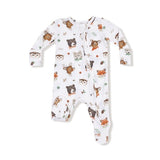 Angel Dear Woodland Animal Faces 2-Way Zipper Footie