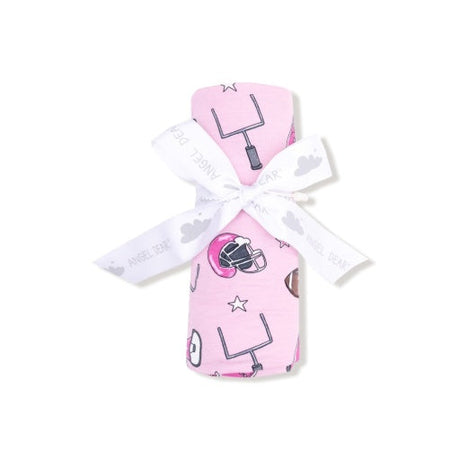 Angel Dear Game Day Pink Swaddle Blanket