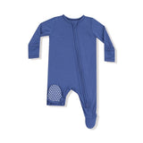 Angel Dear Basics Gray Blue 2-Way Zipper Footie