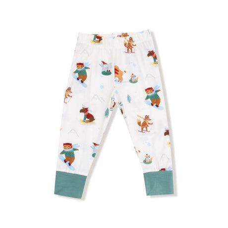 Winter Animal Sports Long Sleeve Loungewear Set by Angel Dear