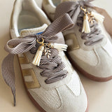 Shoe Charm + Lace Set – Brown Gingham by Leo + Lee