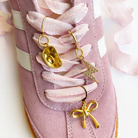 Pink Ribbon Sneaker Charm Set by Leo + Lee
