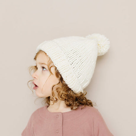 Classic Pom Hat, Cream by The Blueberry Hill