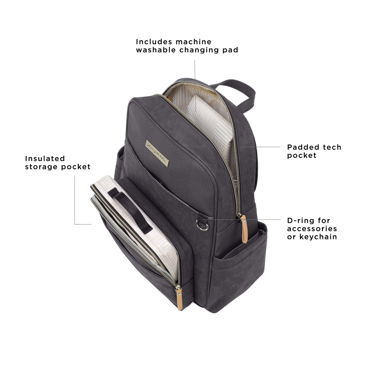 Sync Backpack in Carbon Cable Stitch by Petunia Pickle Bottom