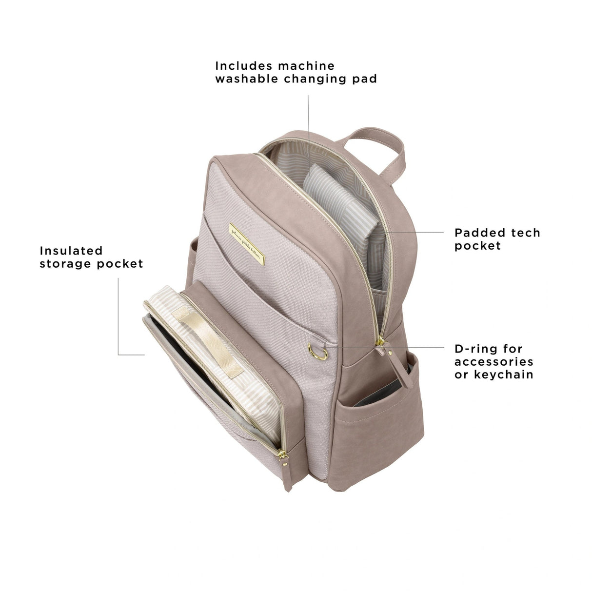 Sync Backpack in Grey Matte Cable Stitch by Petunia Pickle Bottom