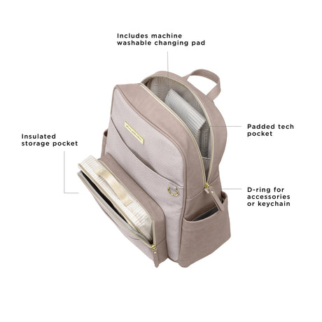 Sync Backpack in Grey Matte Cable Stitch by Petunia Pickle Bottom
