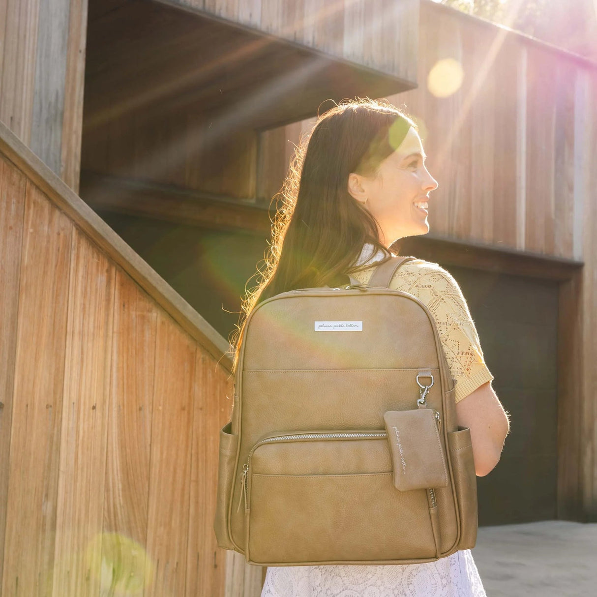 Sync Backpack in Mink by Petunia Pickle Bottom