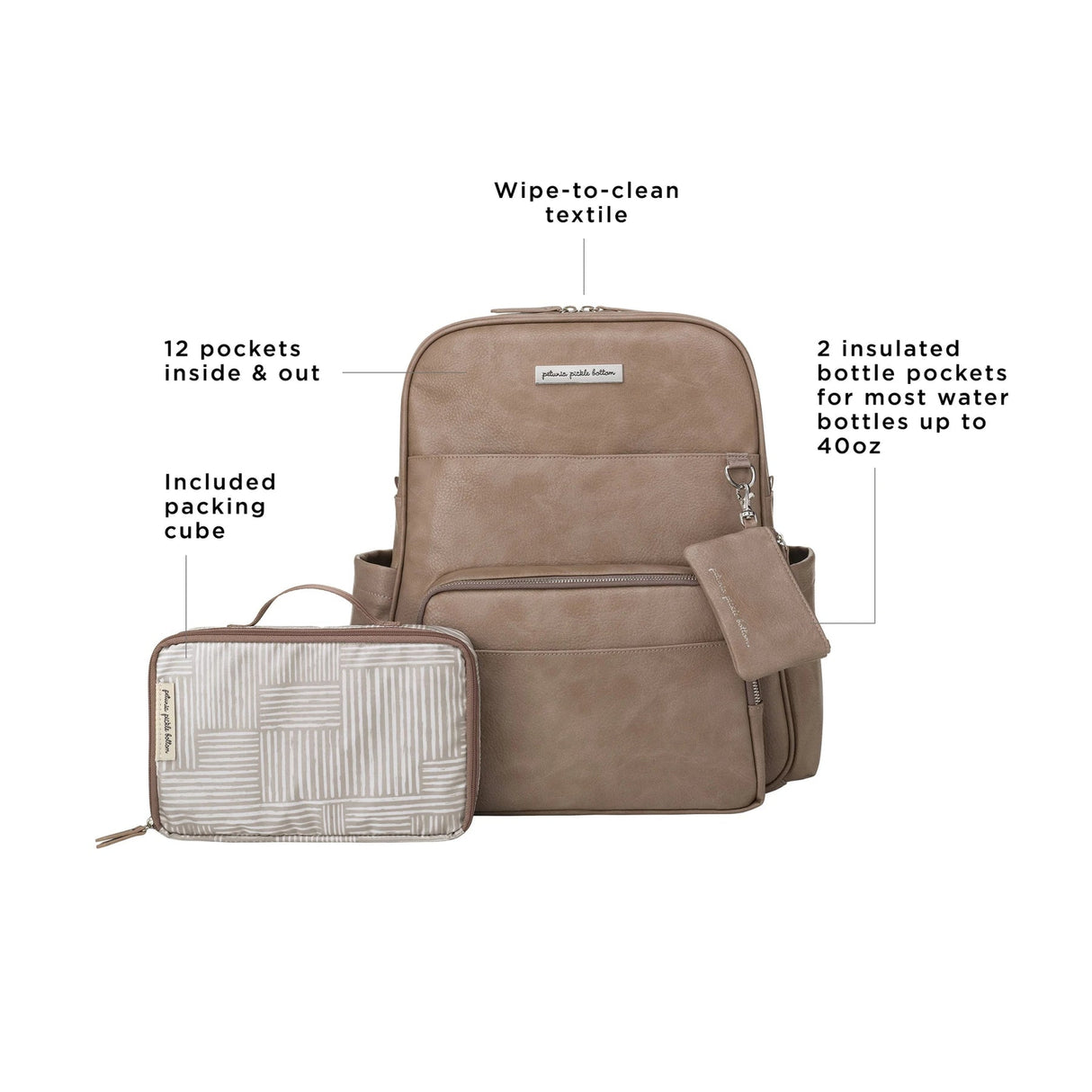 Sync Backpack in Mink by Petunia Pickle Bottom
