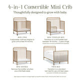 Namesake Winston 4-in-1 Convertible Mini Crib