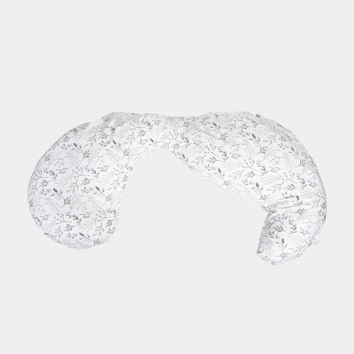 Total Body Pregnancy Pillow with Removable Pillow Cover- Gray Scattered Leaves by Boppy