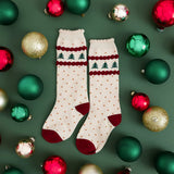 Tree Farm Scalloped Knee High Socks by Little Stocking Co.