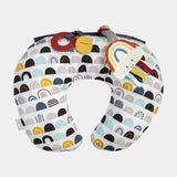 tummy time prop in black and white rainbow by boppy