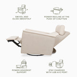 Namesake Willa Plus Power Glider Recliner + Power Headrest