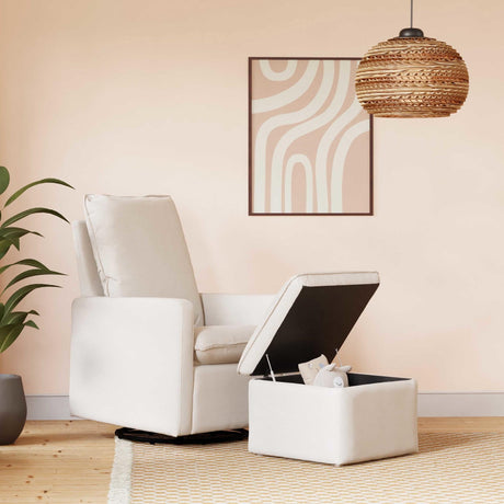 Babyletto Cali Storage Ottoman in Eco-Performance Fabric | Water Repellent & Stain Resistant
