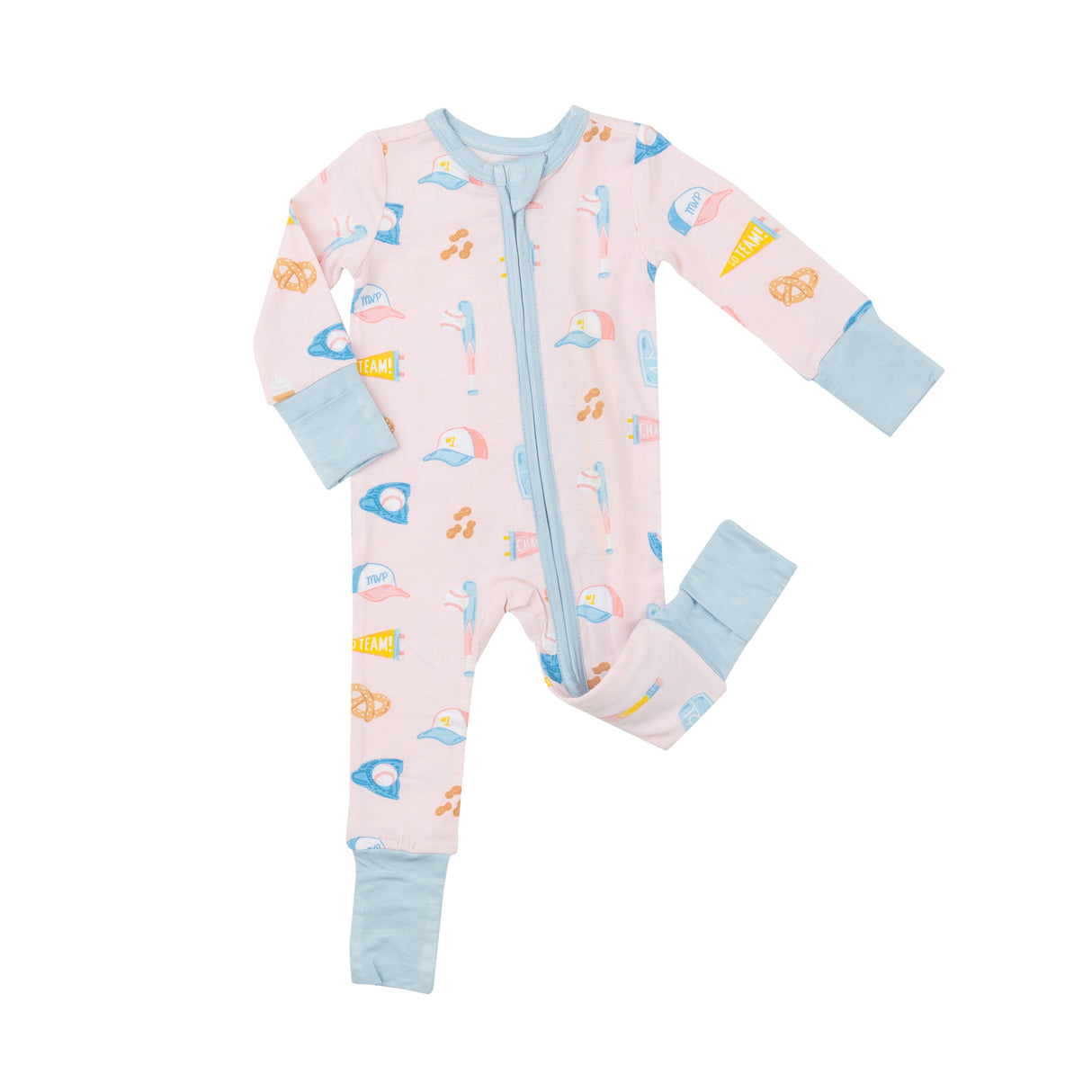 2-Way Zipper Romper - Softball by Angel Dear