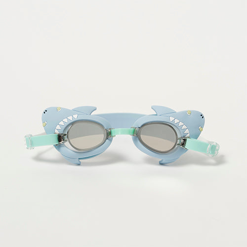 Salty the Shark Mini Swim Goggles Aqua by SUNNYLiFE