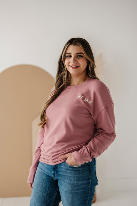 Women's Pullover - Mama in Mauve by babysprouts