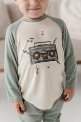 Long Sleeve Baseball Tee - Boombox by babysprouts