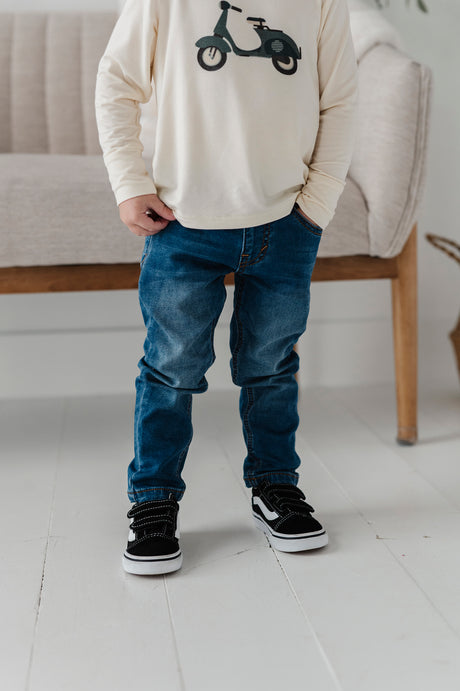 Demin Jeans - Mid Wash Blue by babysprouts