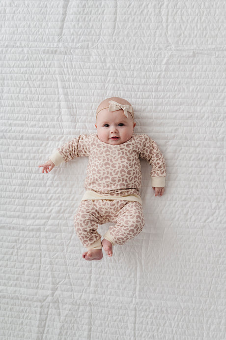 Fleece Sweatshirt - Lilac Leopard by babysprouts