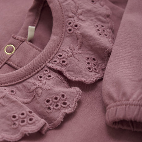 Collared Bodysuit - Deco Rose by Minymo