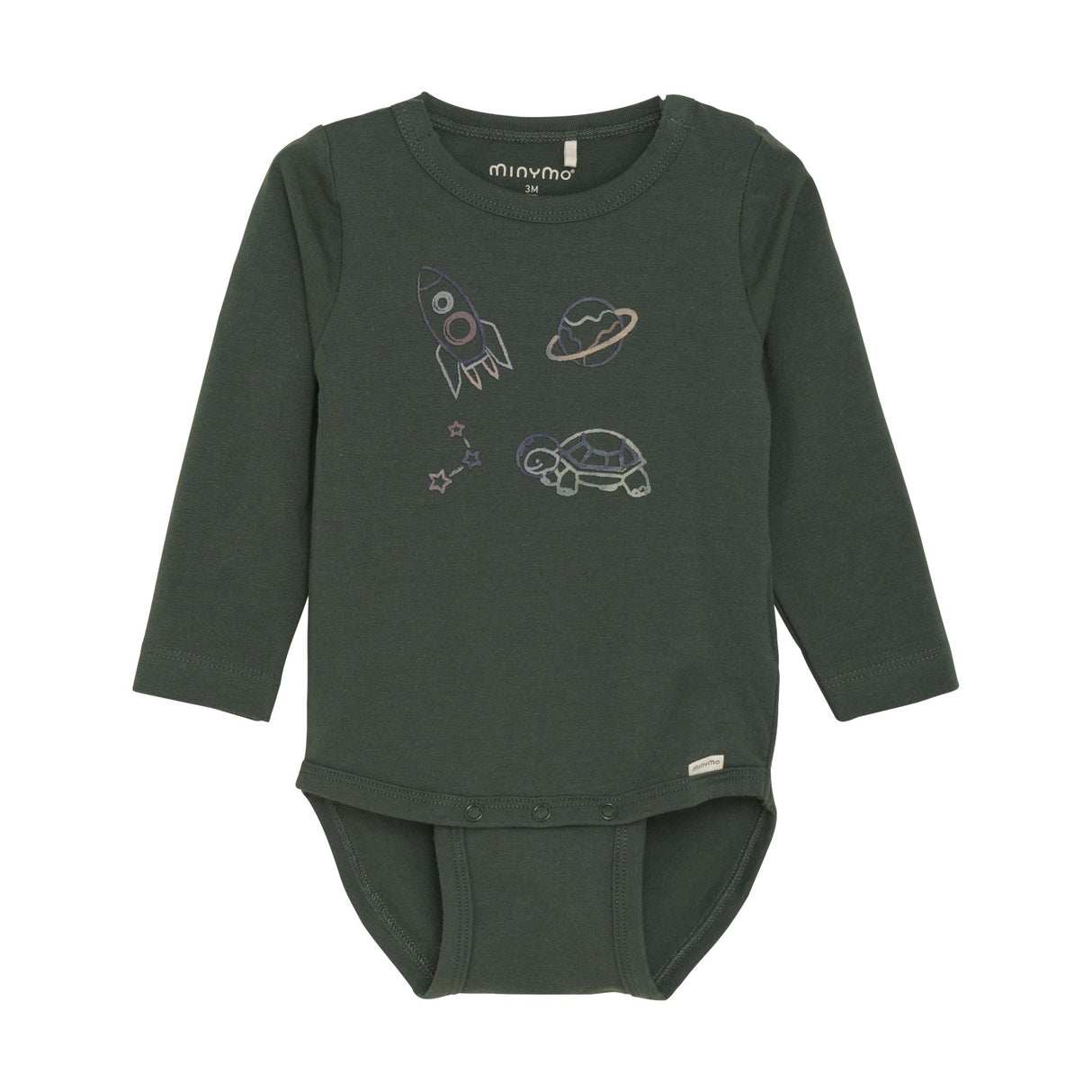 Long Sleeve Bodysuit - Jungle Green by Minymo