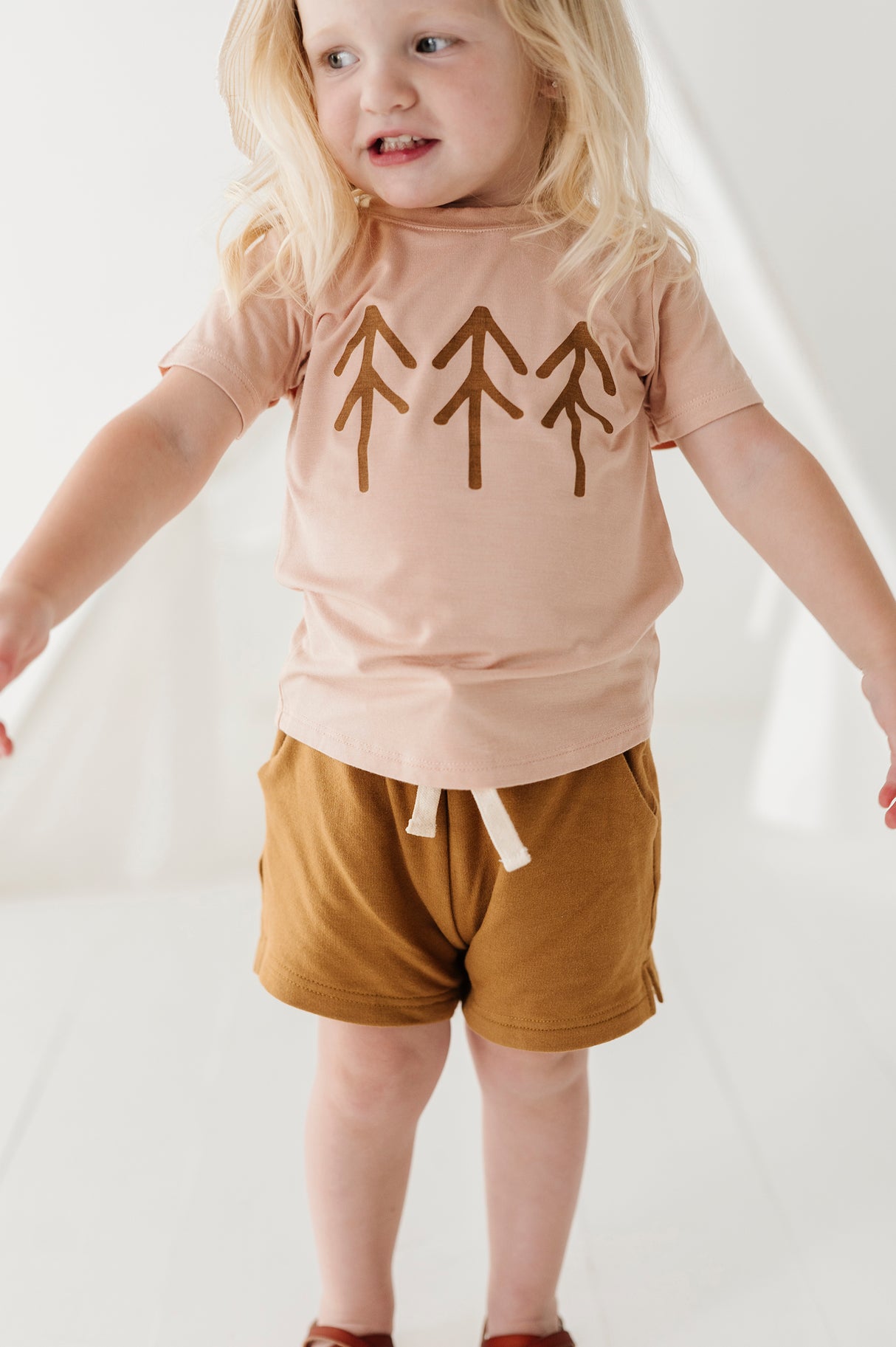 Girl's Short Sleeve Tee - Trees in Toffee by babysprouts