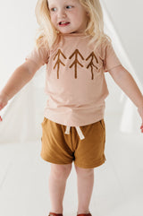 Girl's Short Sleeve Tee - Trees in Toffee by babysprouts